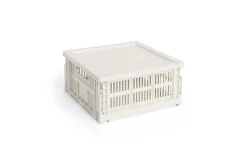 Best Hay Colour Crate Lid Plastic - Medium Square / Cube - Off-white