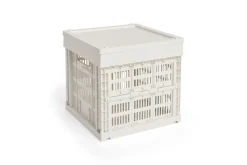 Best Hay Colour Crate Lid Plastic - Medium Square / Cube - Off-white