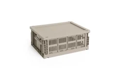 Sale Hay Colour Crate Lid Plastic - Medium - Warm grey