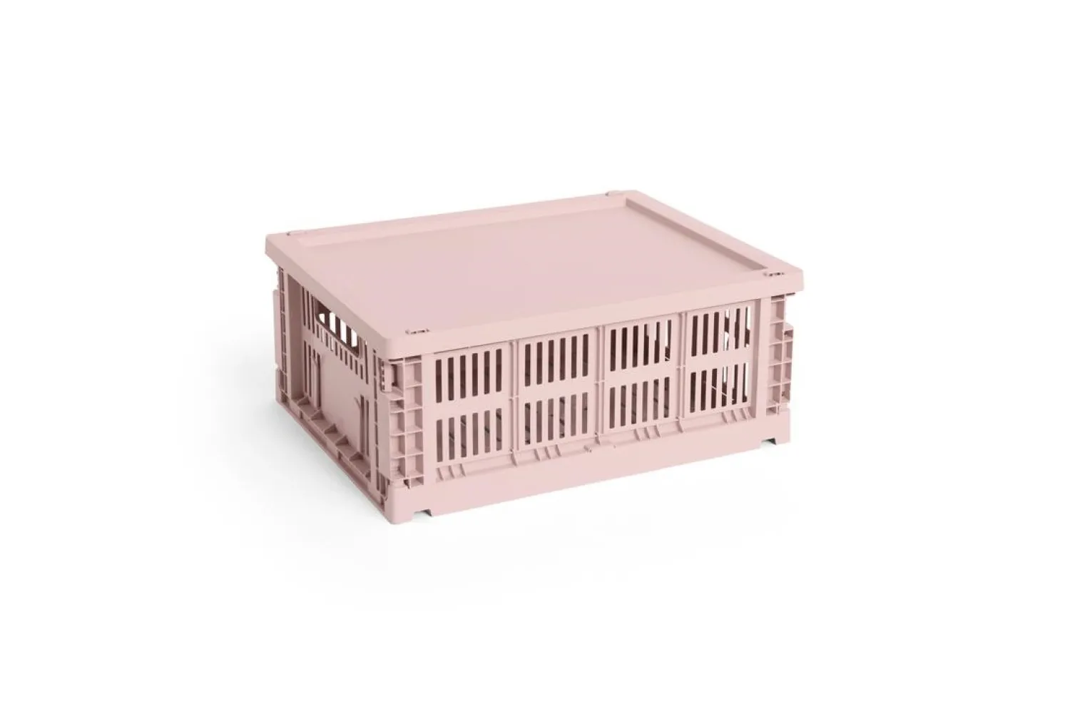 Best Hay Colour Crate Lid Plastic - Medium - Blush