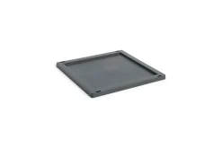 Hot Hay Colour Crate Lid Plastic - Medium Square / Cube - Charcoal