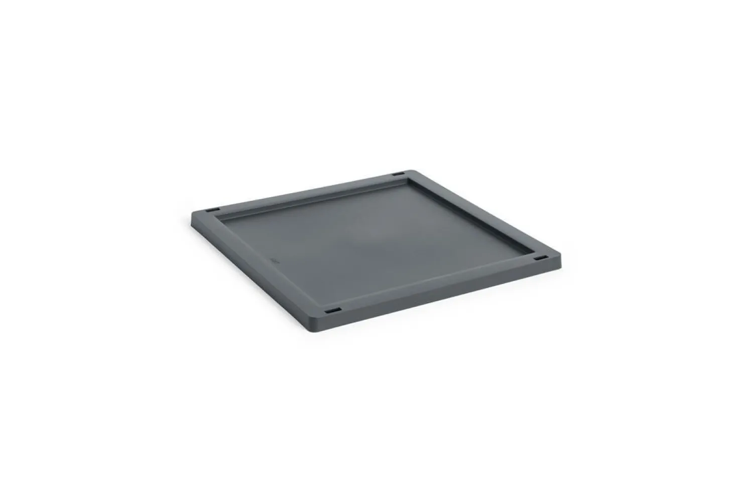Hot Hay Colour Crate Lid Plastic - Medium Square / Cube - Charcoal