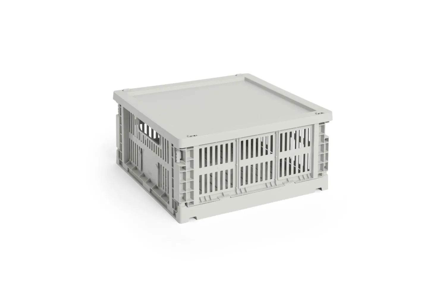 Discount Hay Colour Crate Lid Plastic - Medium Square / Cube - Grey