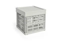 Discount Hay Colour Crate Lid Plastic - Medium Square / Cube - Grey