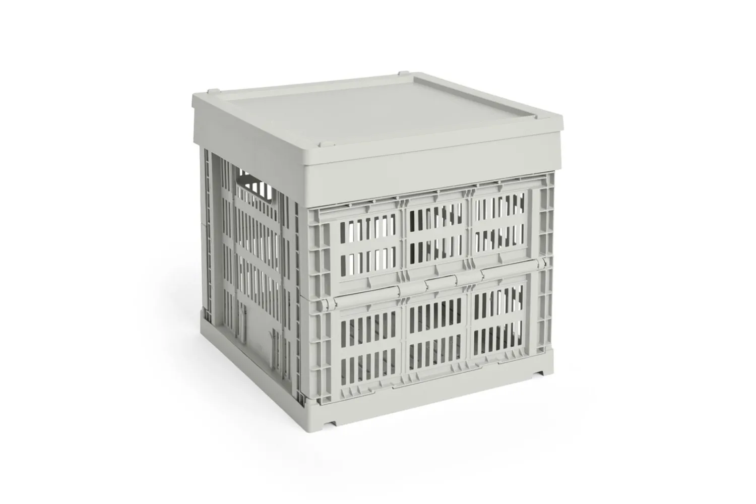 Discount Hay Colour Crate Lid Plastic - Medium Square / Cube - Grey
