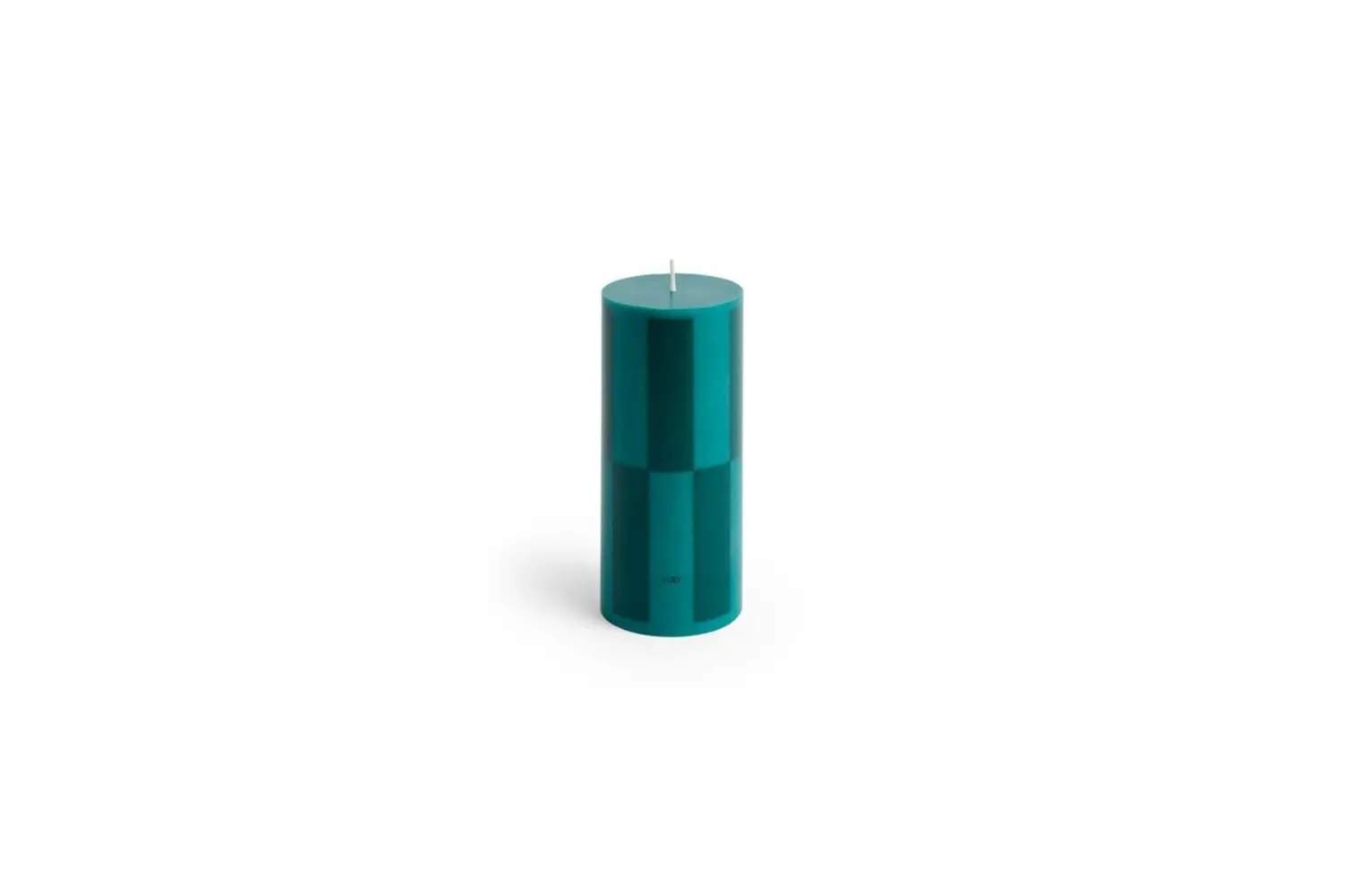 Best Hay - Column Candle - Green with dark green large check