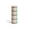 Clearance Hay - Column Candle - Off-white, green bordeaux and silver