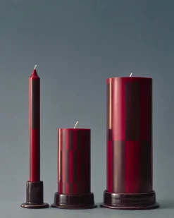 New Hay - Column Candle - Wine and bordeaux