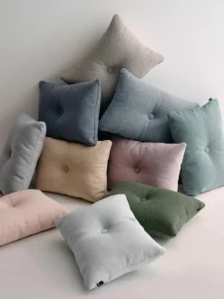 Clearance Hay - Dot Cushion - Linen - Pistachio green