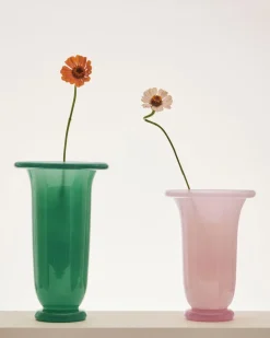 Discount Hay - Empire Vase - Large - Green - Green with dark green rim - 829