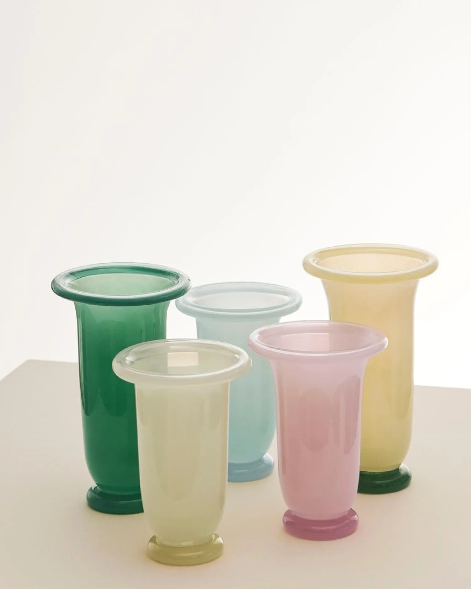 New Hay - Empire Vase - Medium - Lime Yellow - Lime yellow with dark lime base - 749