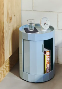 Outlet Hay - Facet Cabinet - Misty Blue - low - sidebord - blå - med hjul