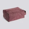 Hot Hay - Grid Wash Bag - Small - Burgundy