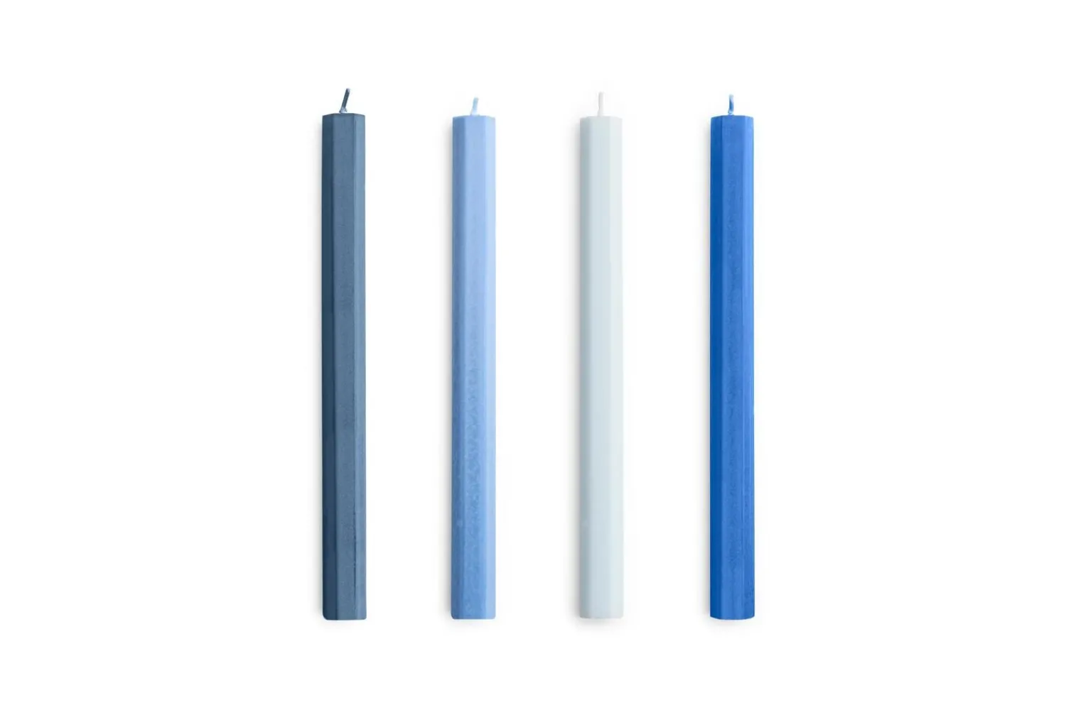 New Hay - Hexagon Candle - Blues, Set of 4