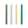Online Hay - Hexagon Candle - Greens and whites, Set of 4