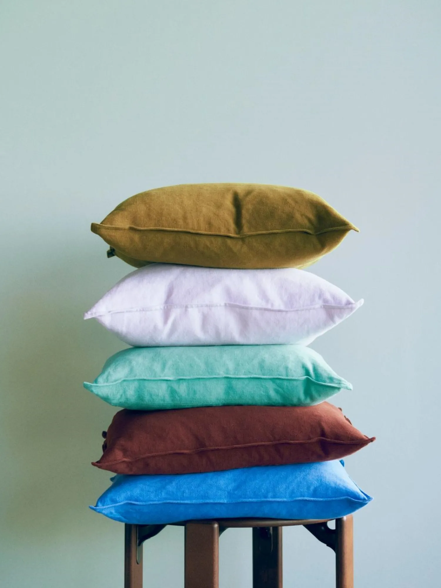 Clearance Hay - Linen Cushion - 50x50 - Sky Blue - Sky blue - 829