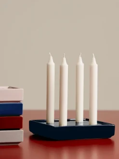 Hot Hay - Lysestage - Mattone Candleholder - Large - Dark Blue