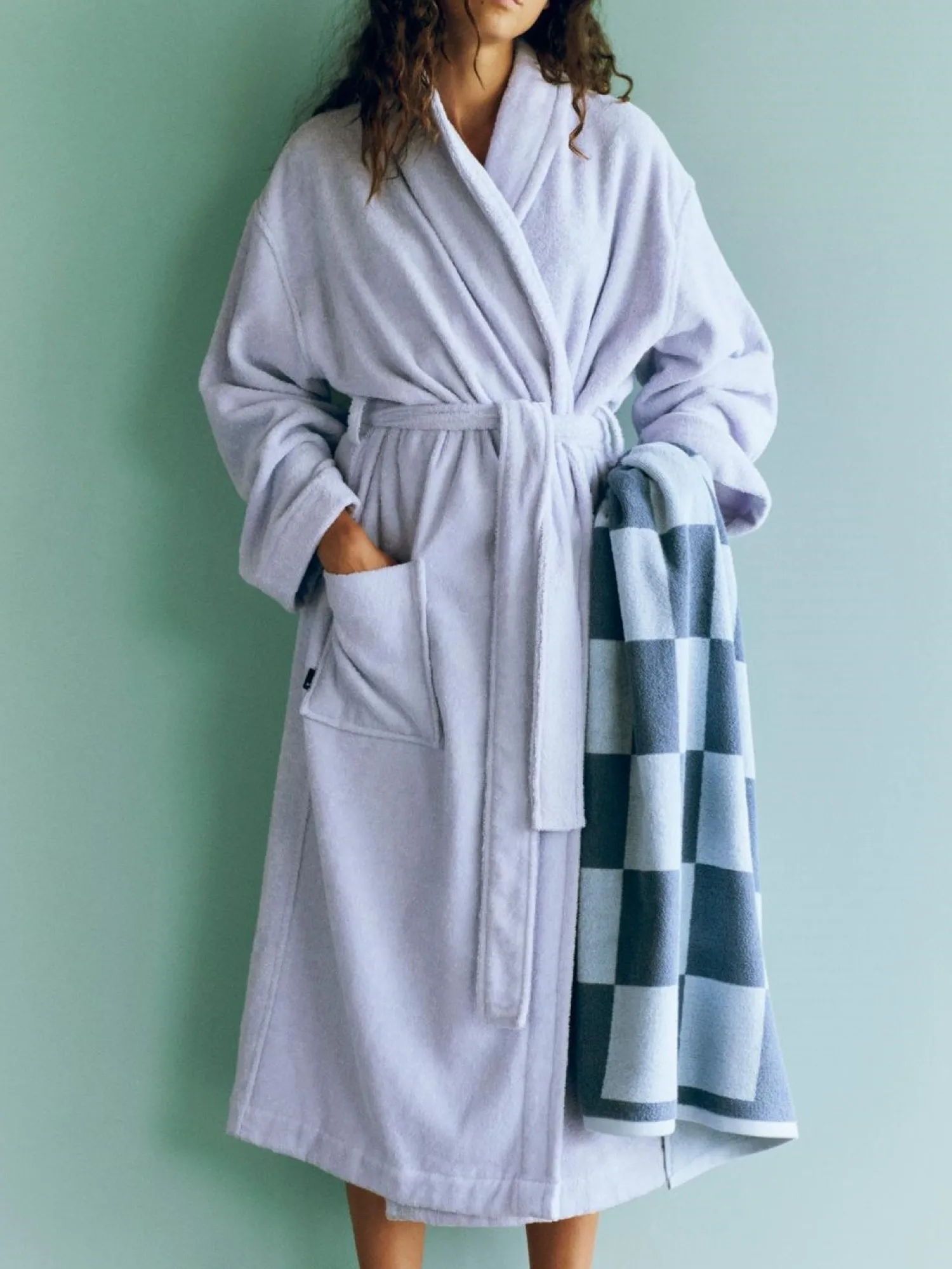 Sale Hay - Mono Bathrobe - S/M - Steel Blue - Steel blue - 1499