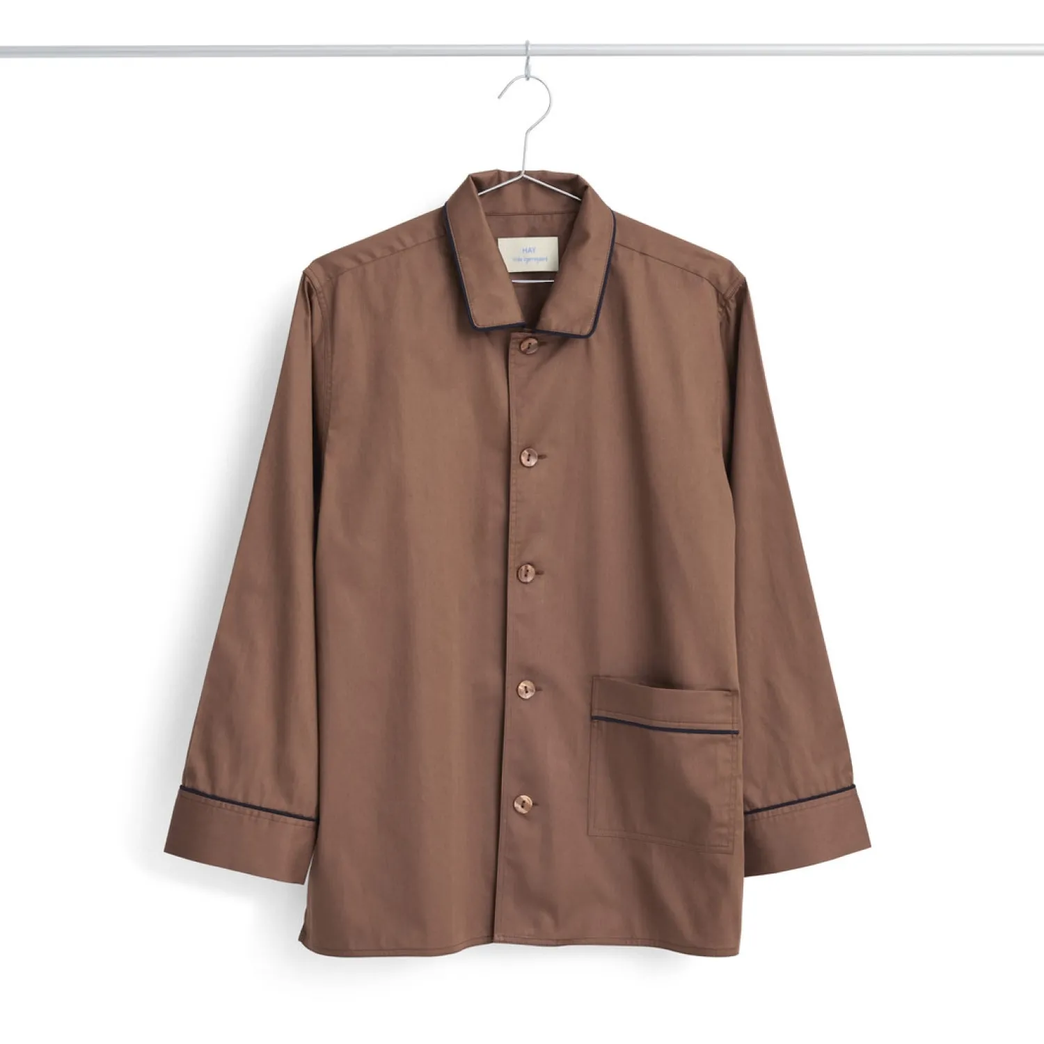 Sale Hay - Outline Pyjama - Langærmet Shirt - S/M - Milk Chocolate