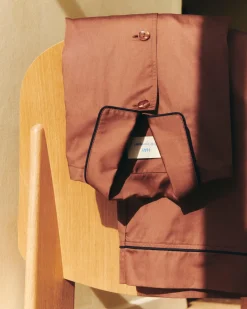 Online Hay - Outline Pyjama - Langærmet Shirt - M/L - Milk Chocolate