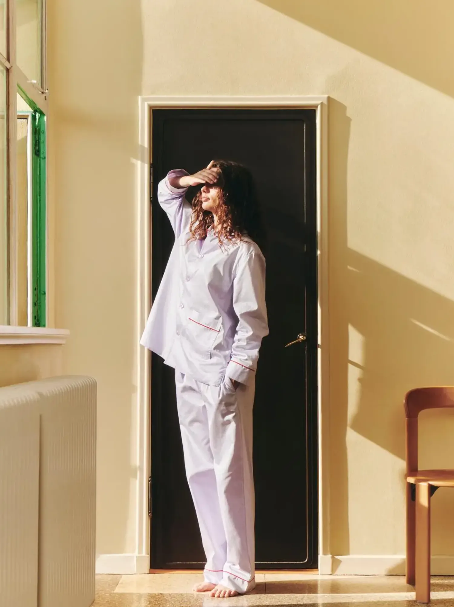 Clearance Hay - Outline Pyjama - Langærmet Shirt - S/M - Lavendel