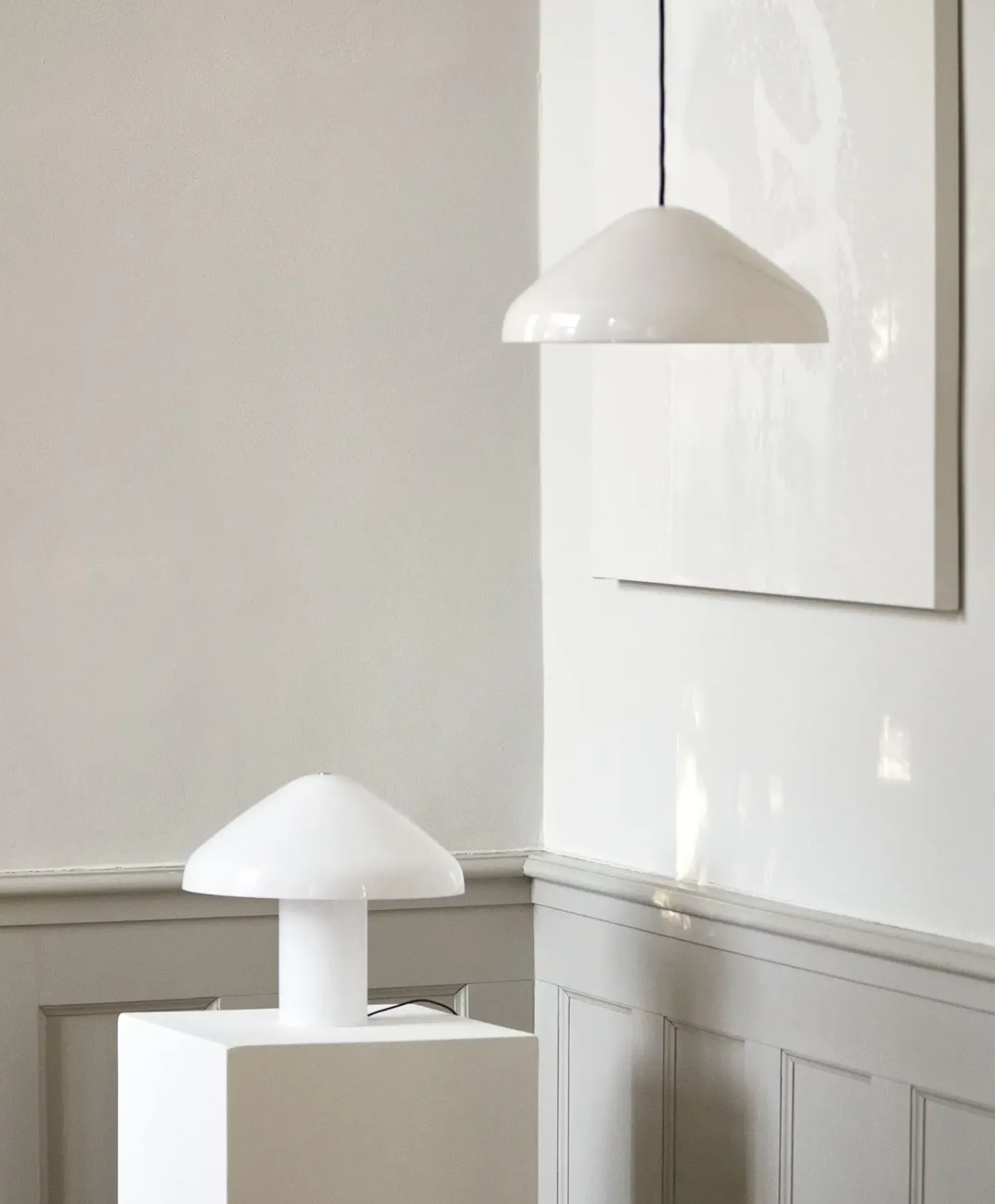 Clearance Hay - Pao Glass Table Lamp - hvid