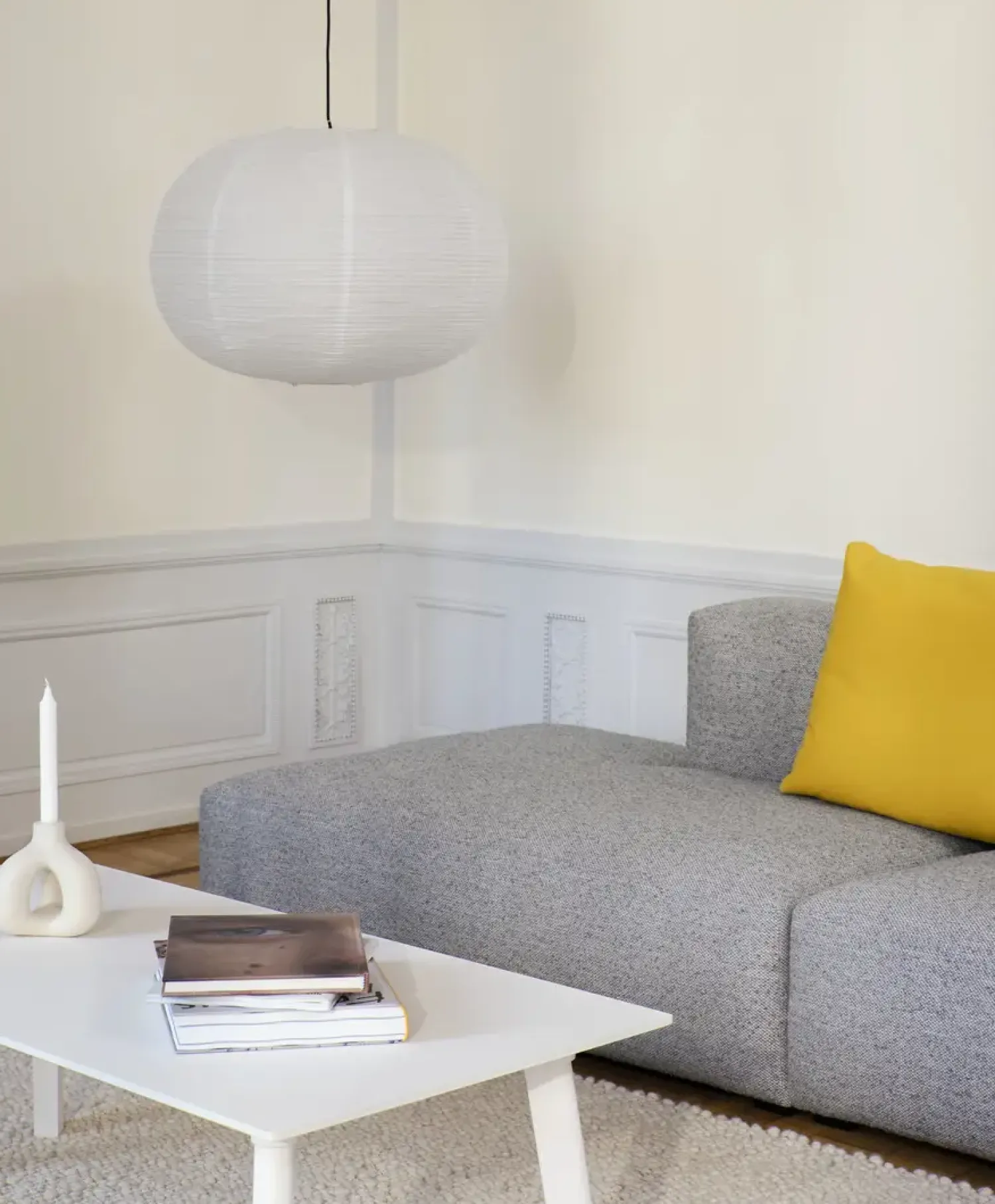 New Hay - Paper Shade - Lampeskærm/Rispapir - ELLIPSE CLASSIC - Ø70 cm - Hvid