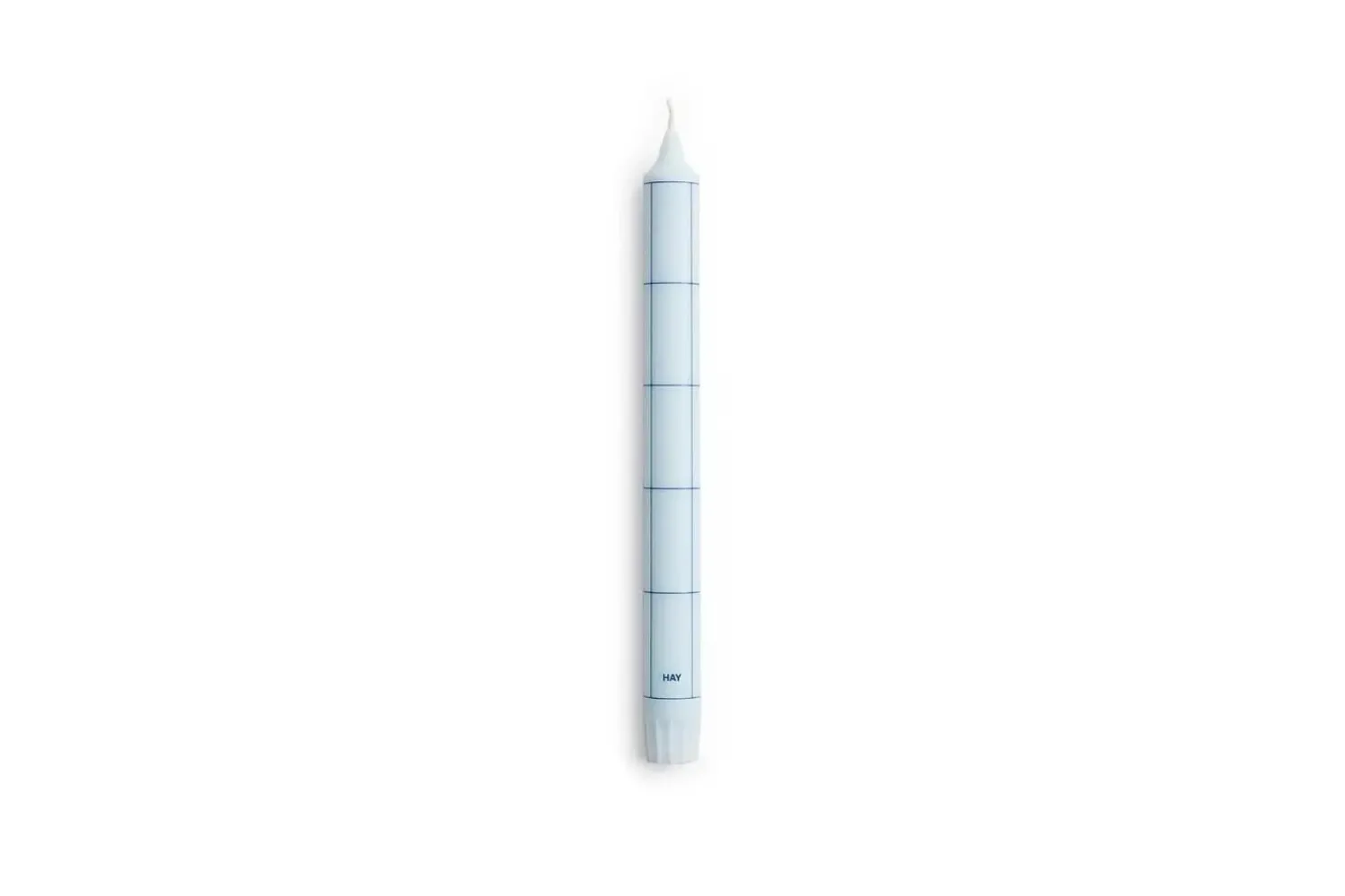 New Hay - Pattern Candle - Light blue with blue grid check