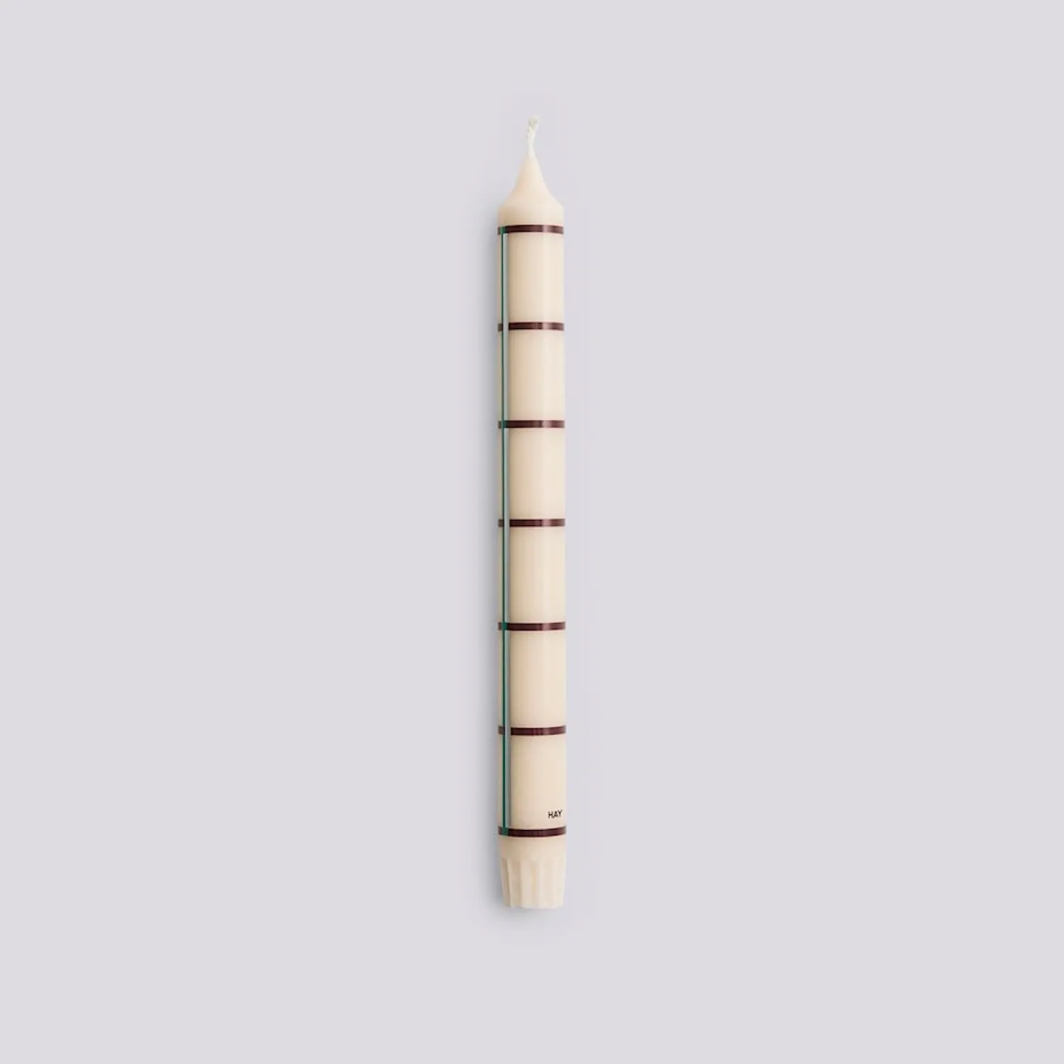 Sale Hay - Pattern Candle - Off-white, green, bordeaux and silver