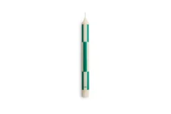 Outlet Hay - Pattern Candle - Off-white with green check