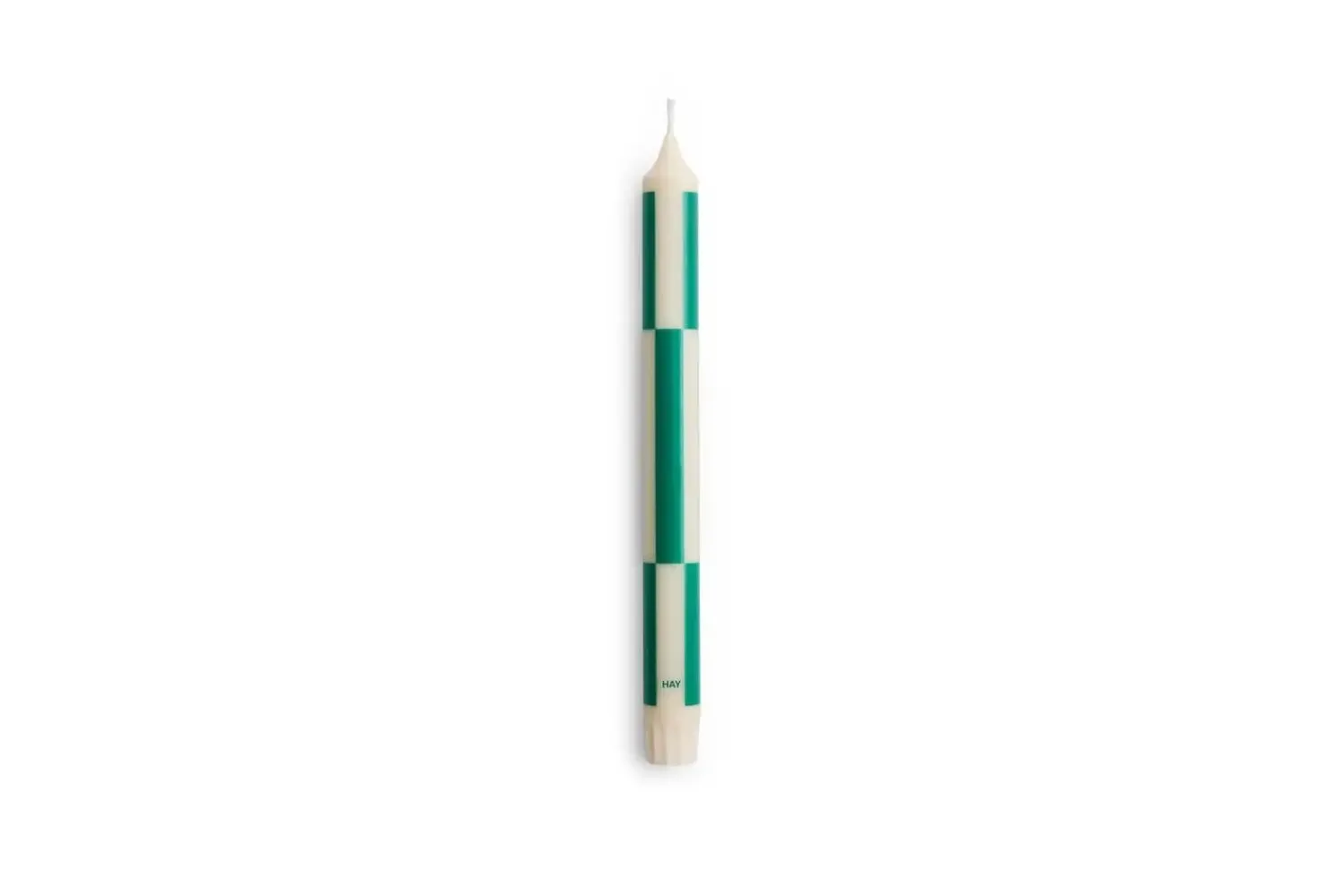 Outlet Hay - Pattern Candle - Off-white with green check