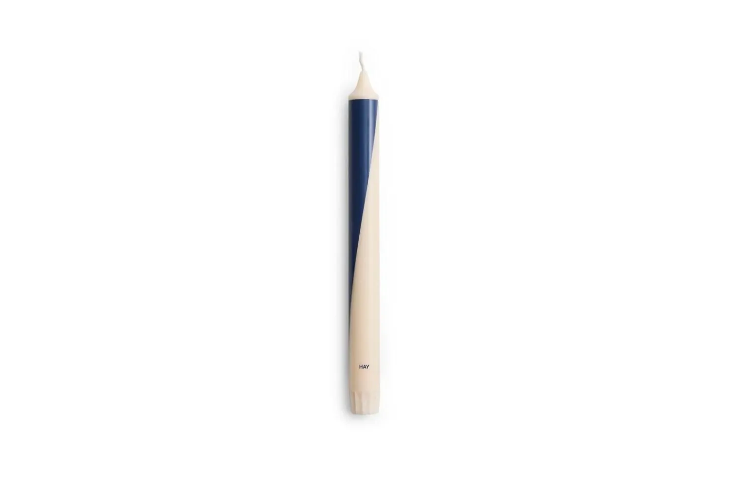 Discount Hay - Pattern Candle - Off-white with blue swirl