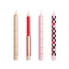Online Hay - Pattern Candle - Reds and bordeaux, Set of 4
