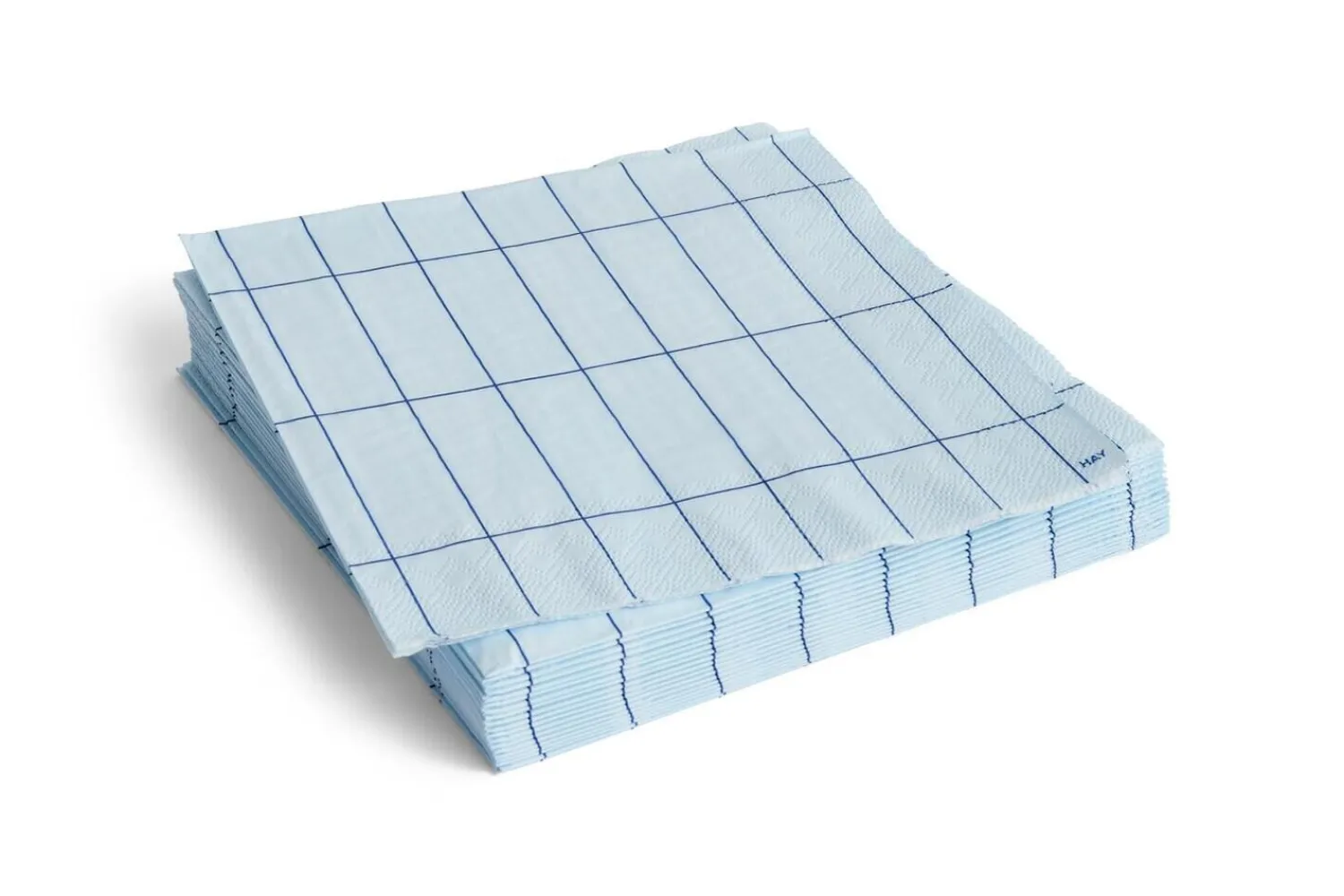 Hay - Pattern Napkins - Light blue and blue grid - Dinner