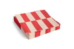 Online Hay - Pattern Napkins - Off-white and red - Lunch