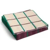 Clearance Hay - Pattern Napkins - Off-white, silver and green braid check - Lunch