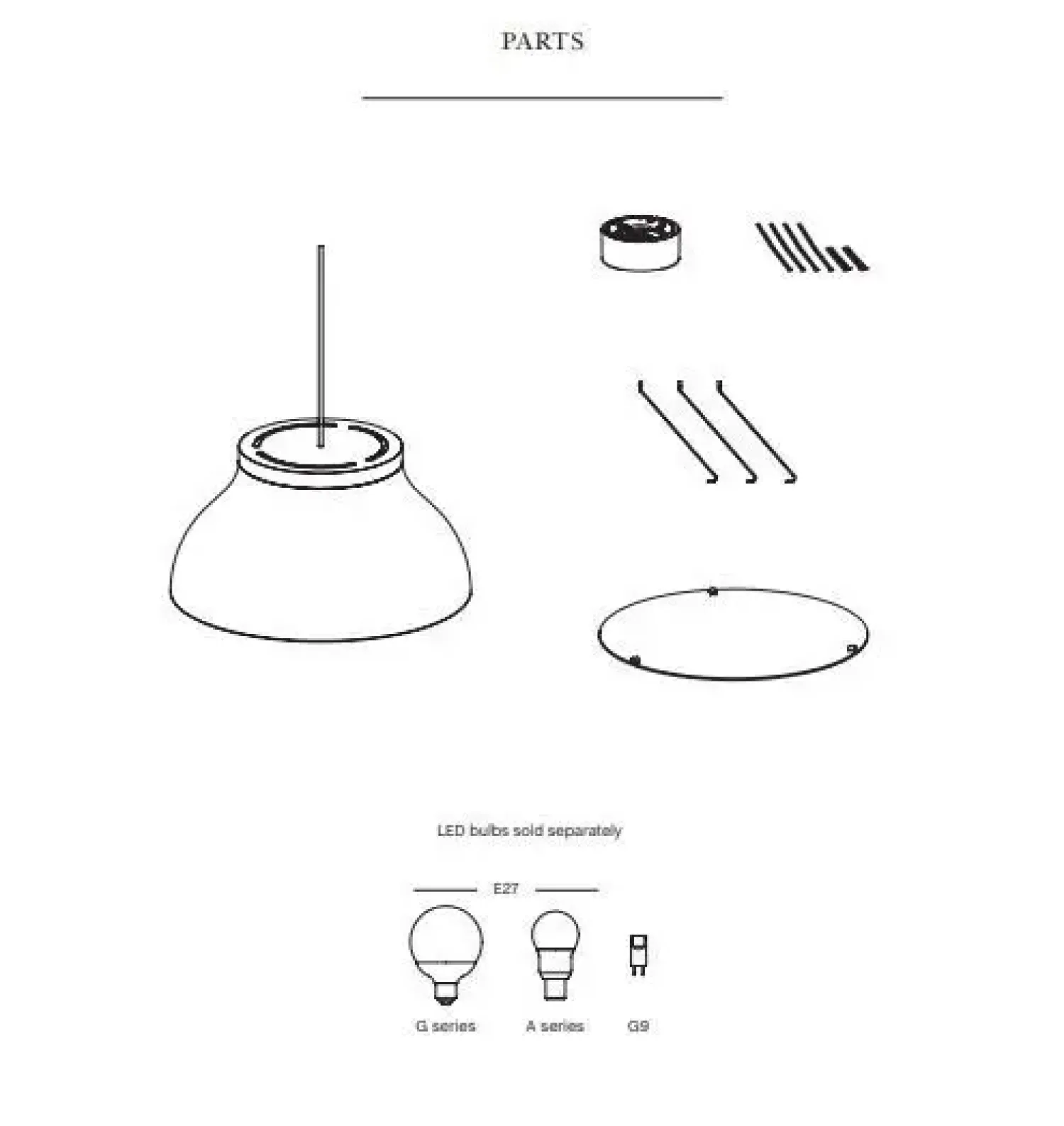 Outlet Hay - PC Pendant - small - ALUMINIUM