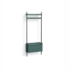 Outlet Hay - Reol - Pier System 1061 - 1 kolonne - Blå/Sort - 82 X 34 X 209 cm