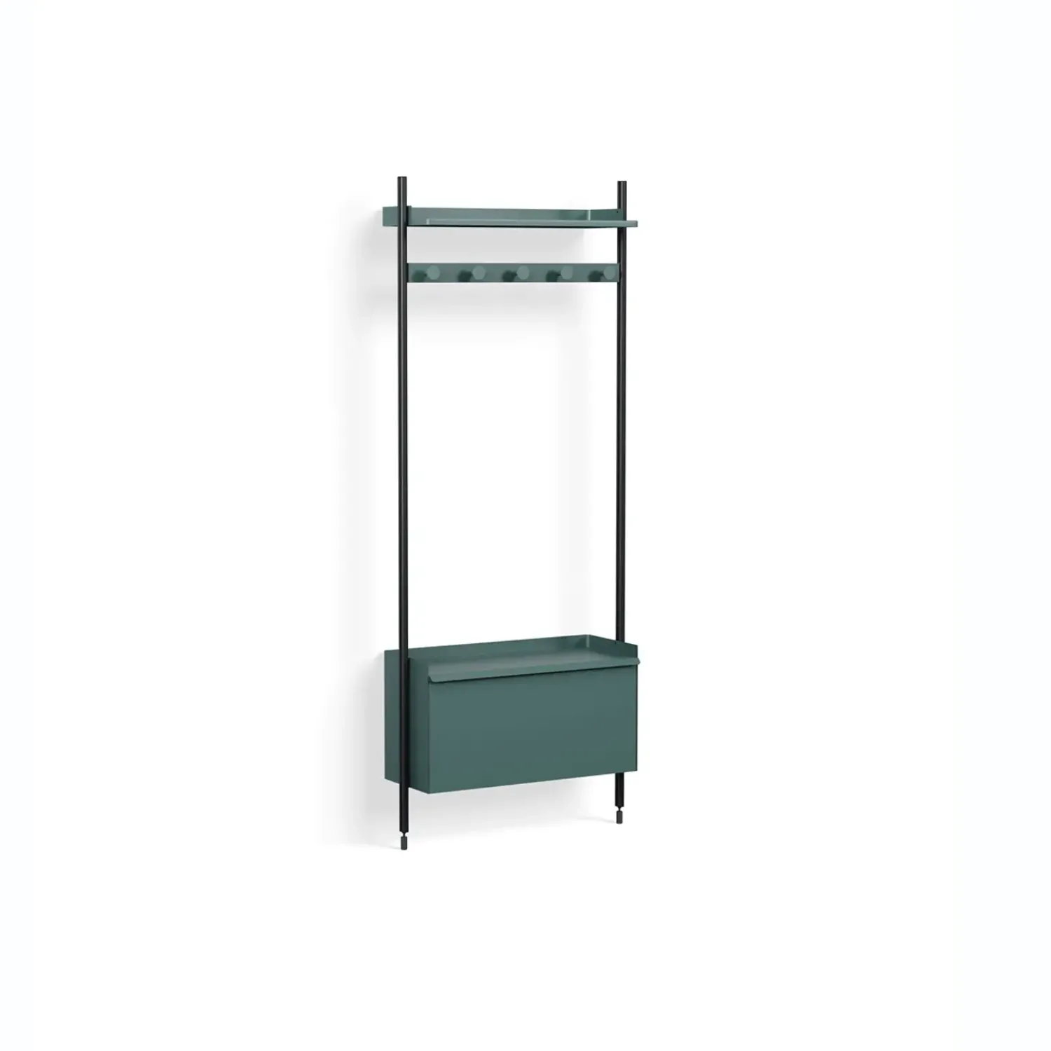 Outlet Hay - Reol - Pier System 1061 - 1 kolonne - Blå/Sort - 82 X 34 X 209 cm