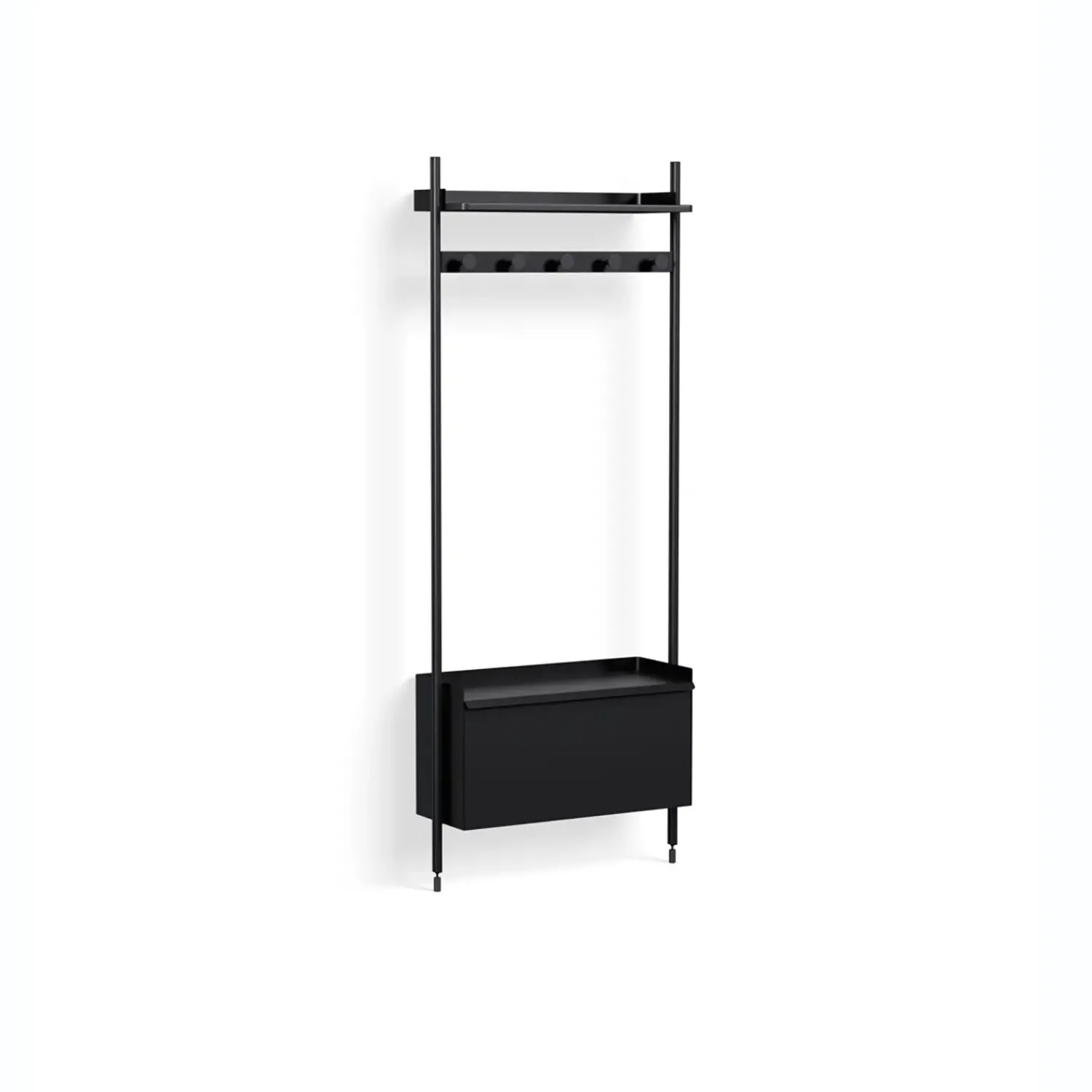 Online Hay - Reol - Pier System 1061 - 1 kolonne - Sort - 82 X 34 X 209 cm