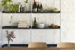 Sale Hay - Reol - Pier System 11 - 1 kolonne - Sort/Stål - 82 X 46,5 X 209 cm