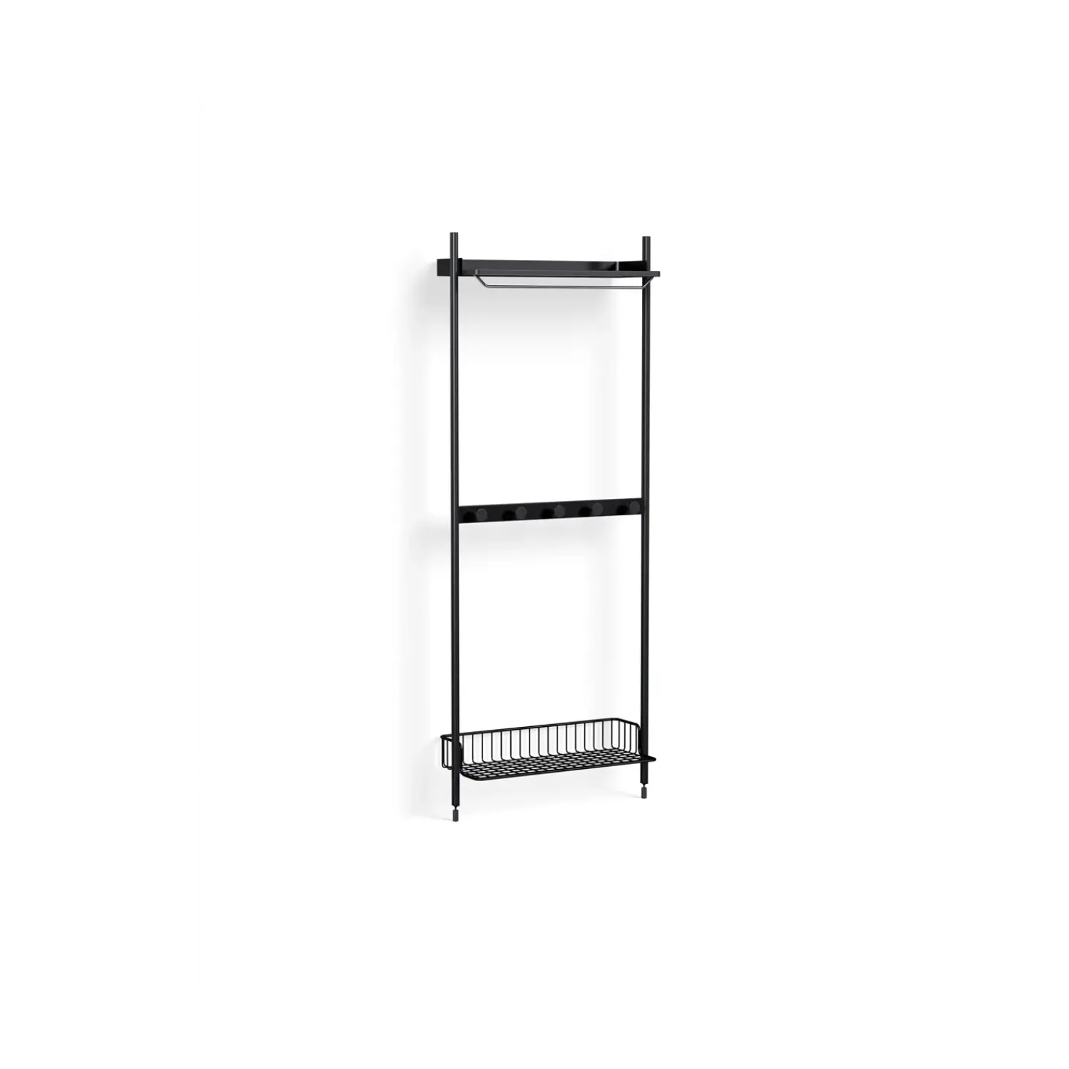 Online Hay - Reol - Pier System 1041 - 1 kolonne - Sort/Antracit - 82 X 31,5 X 209 cm