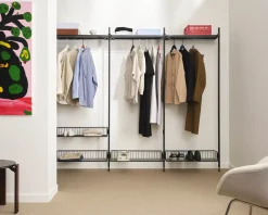 Online Hay - Reol - Pier System 1041 - 1 kolonne - Sort/Antracit - 82 X 31,5 X 209 cm