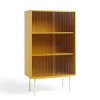 Best Hay - Reol til Gulv med Glaslåger - Colour Cabinet - Gul - Høj model, B75 X D39 X H130 cm