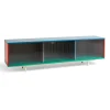 New Hay - Reol til Gulv med Glaslåger - Colour Cabinet - Multi farve - Large, B180 X D39 X H51 cm