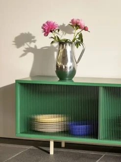 Discount Hay - Reol til Gulv med Glaslåger - Colour Cabinet - Mint - Medium, B120 X D39 X H51 cm