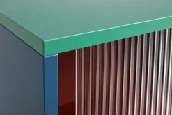 Sale Hay - Reol til Gulv m. Glaslåger - Colour Cabinet - Multi farvet - Høj model, B75 X D39 X H130