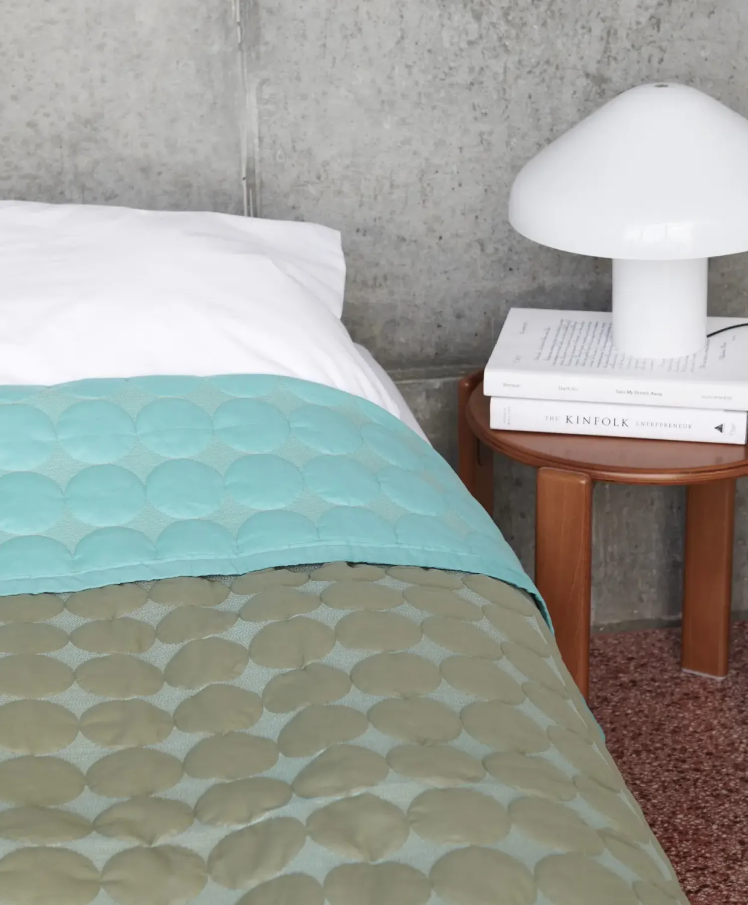 Best Hay - sengetæppe - Mega Dot - grøn - Olive Green - 235x245 cm