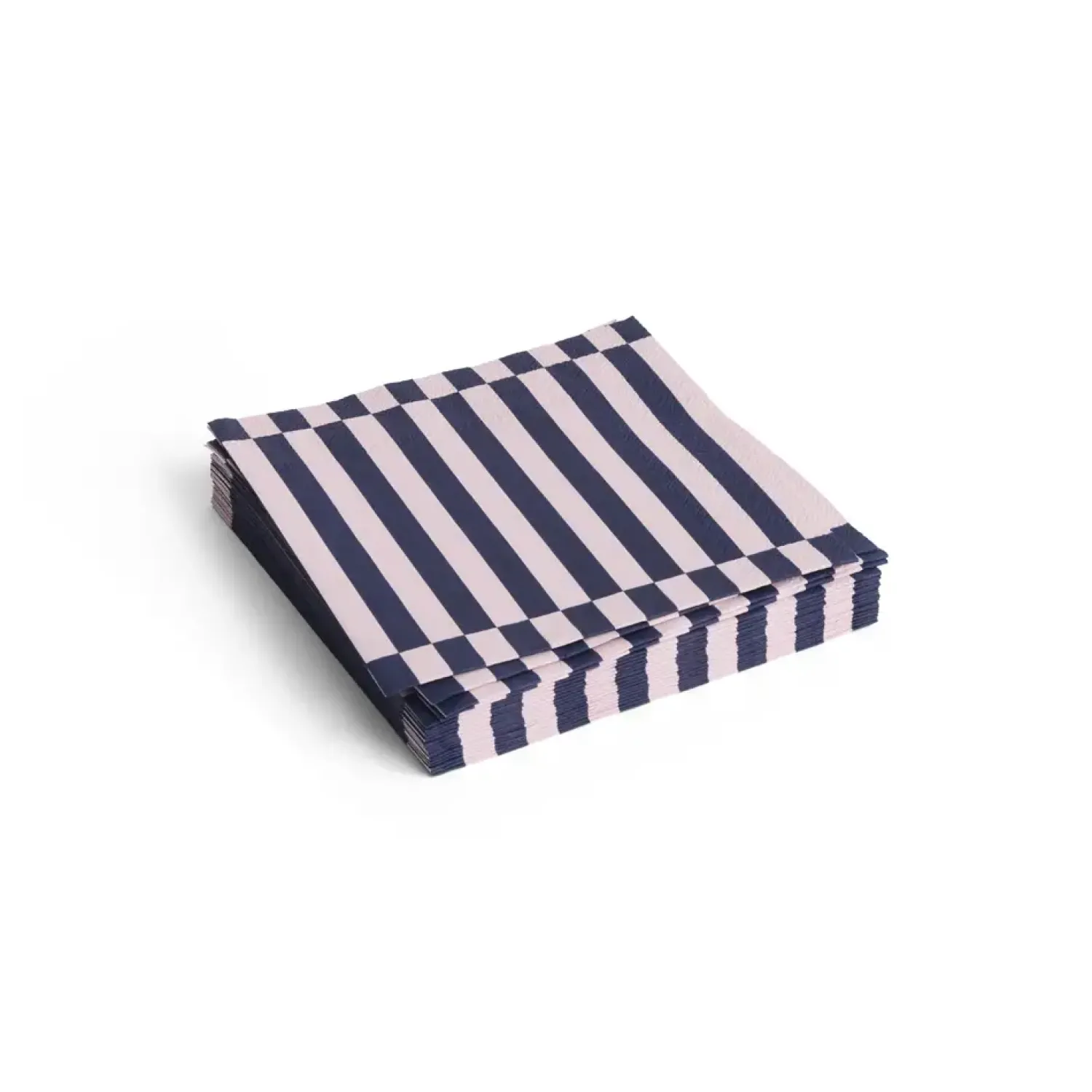 Best Hay - Servietter - Lunch - 20 stk. 33x33 cm - Lyserød/Mørkeblå Striber