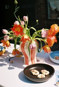 Best Hay - Sobremesa Stribe Vase - Small - Rød